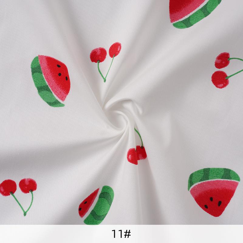 Pure Cotton Cartoon Printed Fabric for Summer Dress Bedding Children's Pajamas Handmade DIY Sewing Fabrics 0.5m/1m/2m
