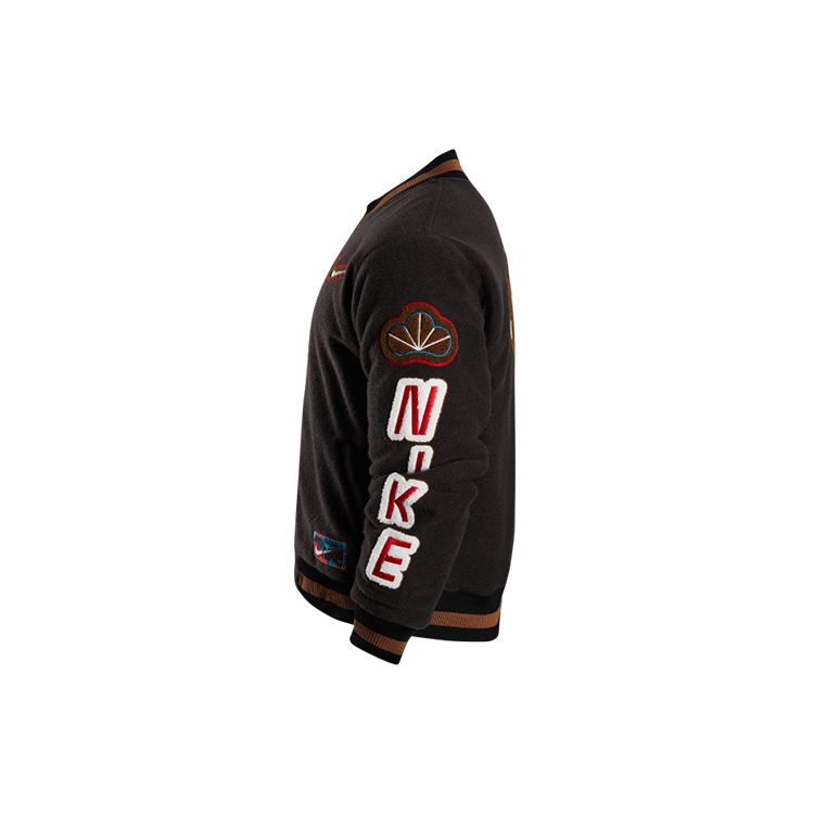 Nike CNY Year of the Rabbit Embroidered Letter Fleece Collar Jacket V1 Men Outerwear Black FD4060-010