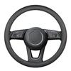 D-Shaped Genuine Leather Steering Wheel Cover: Non-Slip, Sweat-Absorbent, Ultra-Thin, Breathable, Universal Fit for All Seasons