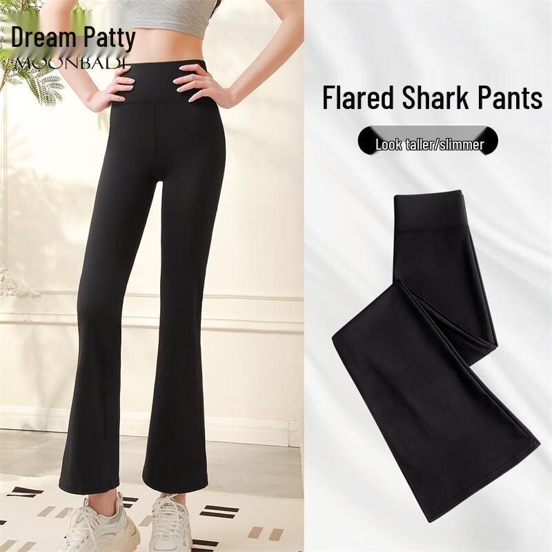 

Mengbadi Women s High-Waist Micro-Flare Stirrup Shark Pants XL (104cm)