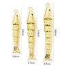 1 Piece Brass Ocean Jewelry Pendants Fish Animal Movable 3D Charms 18K Gold Color Wine Red Cubic Zirconia Eye For Necklace DIY