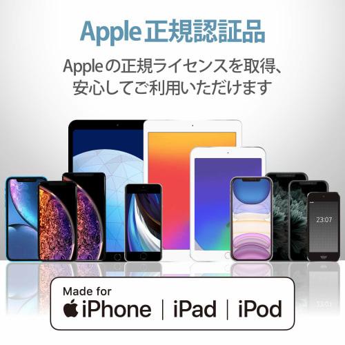 Elecom Lightning Kabel Lightning iPhone Ladekabel Standard [Kompatibel mit iPhone 13 / 12 / SE (2. Generation)] Apple-zertifiziertes Produkt 0,1 m (1