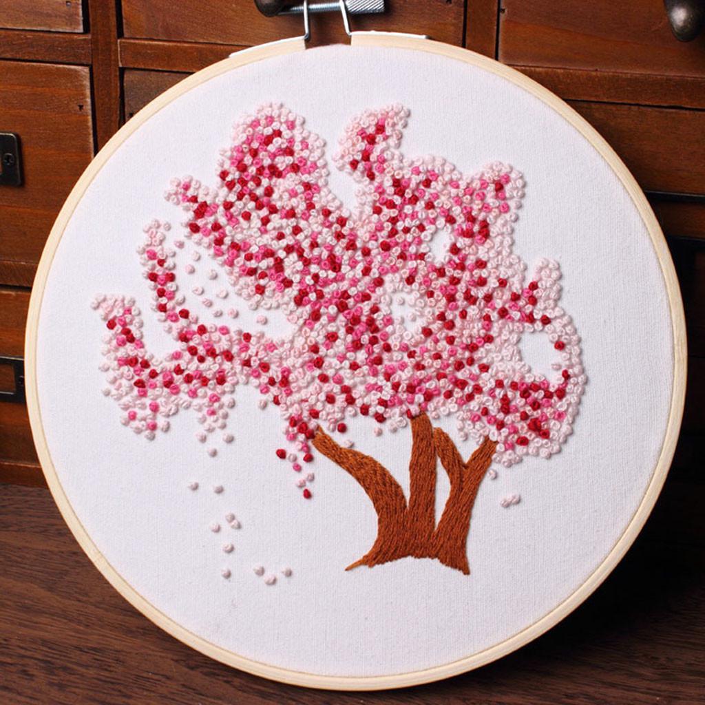 Full Range Of Embroidered Cross- Embroidered Fabrics With Floral Kits