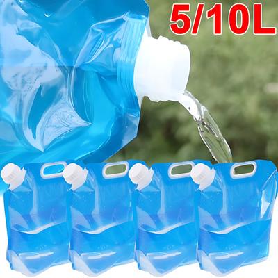 Sacca per acqua da esterno ad alta capacità Sacca per acqua pieghevole da 5/10 litri Tanica con chiusura di sicurezza insapore Borsa per acqua potabile leggera