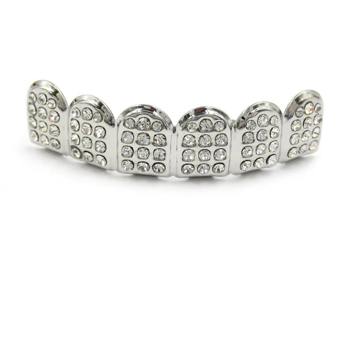 

Unisex Cubic Zirconia Dental Crowns, 5A+ Shiny Teeth Jewelry for Cosplay & Daily Wear