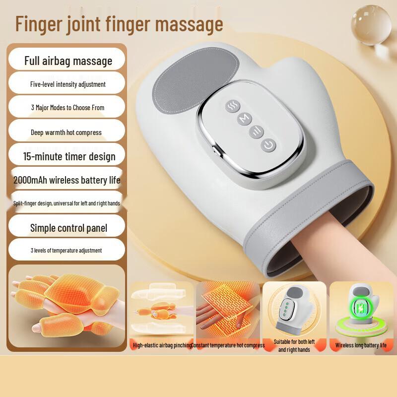 Aux Electric Hand Massager with Heat and Finger Joint Therapy CN Plug (adapter Included)
