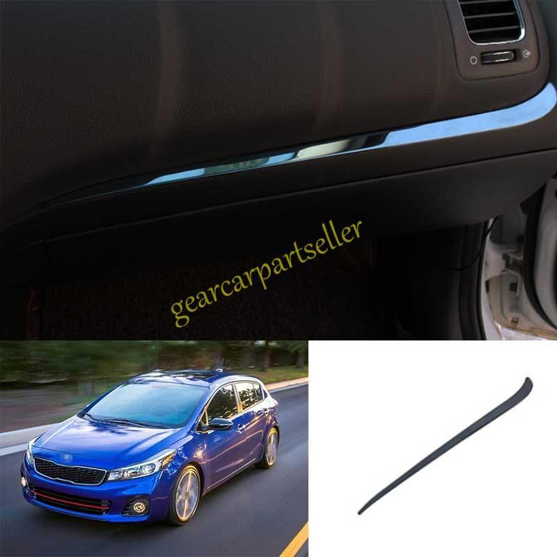 For Kia Forte K3 14-2018 Black Steel Co-Pilot Passenger Dashboard Strip Trim