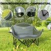 Folding Chair Foldable 2-Seater Camping Chair with Cup Holder Carry Bag up to 250kg Load Capacity Green