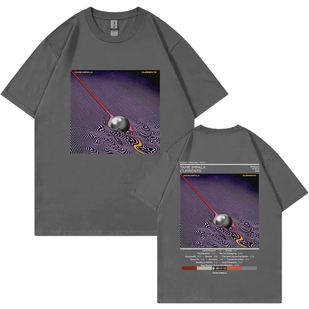 Rock Band Tame Impala Merch T Shirts High Quality Fashion Oversized T-shirts Men Women Summer Cotton Short Sleeve T-shirt