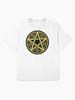 Pentangle Wicca Pentagram Witch Druid Pagan Wiccan Witchcraft Magic Symbol Oversized T-Shirt