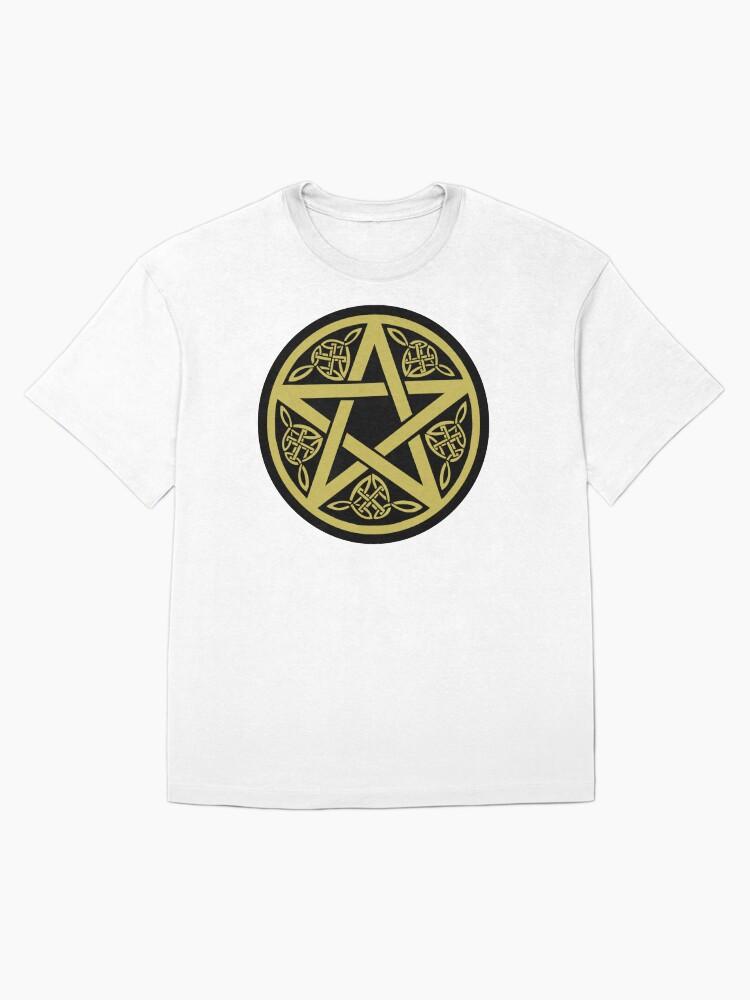 Pentangle Wicca Pentagram Witch Druid Pagan Wiccan Witchcraft Magic Symbol Oversized T-Shirt
