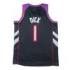 Purple Front & Black Back Raptors Jersey #1 Gradey Dick Basketball Jersey