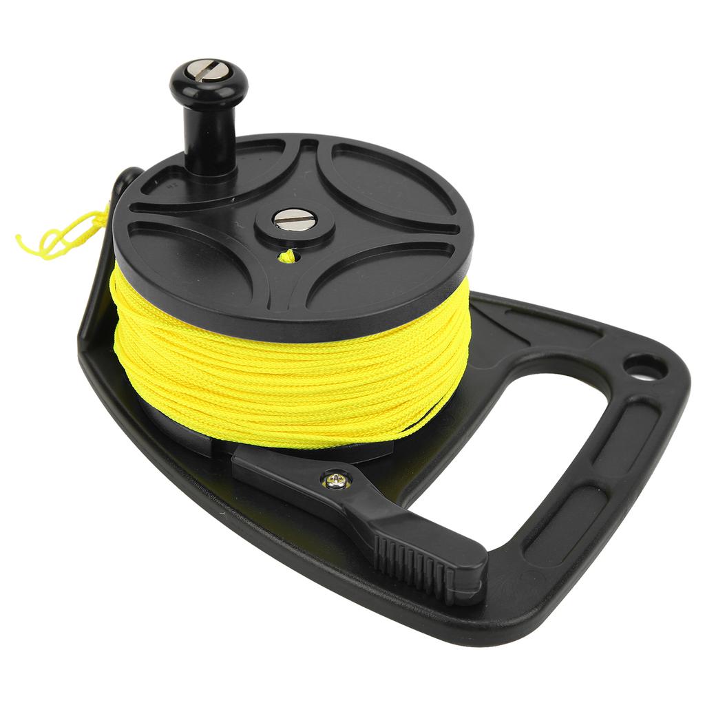Diving Reels Spool Finger Reel Anchor Rope Spool Multi Purpose with Yellow Wire for Cave Exile