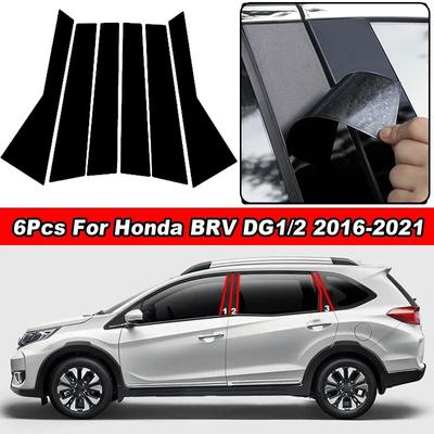 6ks Dekorativní samolepky na boční sloupek dveří auta proti poškrábání pro Honda BR-V DG1/2 2016-2021