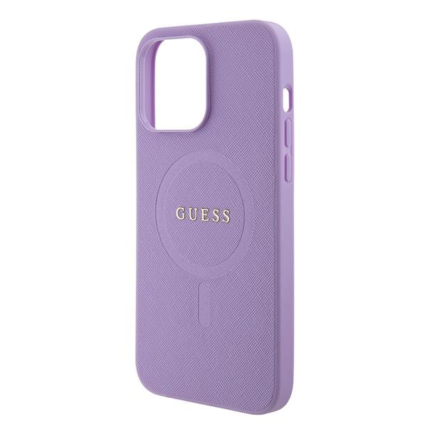 Etui do iPhone 15 Pro Guess Saffiano MagSafe Fioletowe