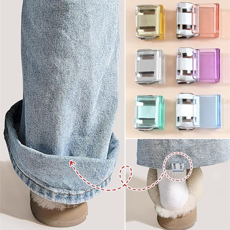1-10Pcs Detachable Anti Sliding Trouser Clip No Sew Invisible Pants Leg Fixing Buckle DIY Portable Sewing Craft Clothing Clips