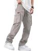 2024 Men's Multi-pocket Workwear Drawstring Pants for Outdoor Hiking, Running, and Casual Wear