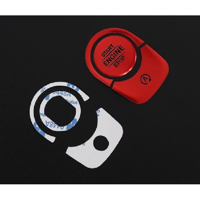 Nyckellös motorstartknapp och omgivande ring för Mercedes A CLA GLA GLB