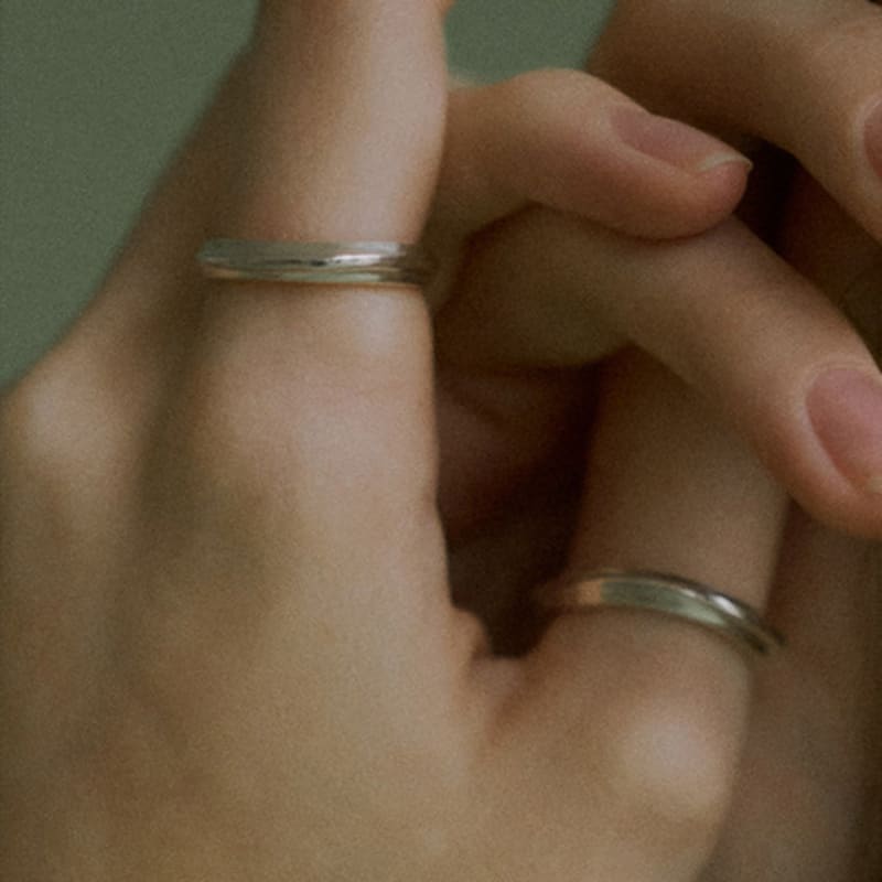 

FLIT LEAF LINE RING SILVER