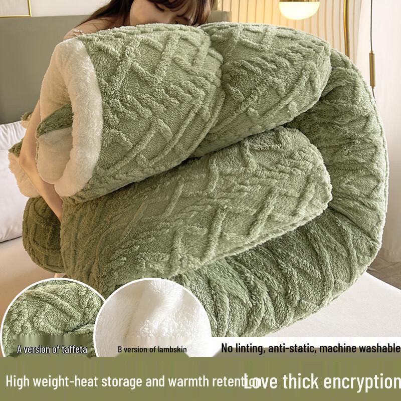 

LISM Thick Warm Taffeta Fleece Winter Quilt