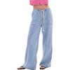 Gap Cotton Lyocell Blend Drawstring Wide Leg Jeans Women Jeans 886848