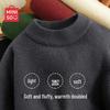 Men's Fleece-Lined Mock Neck Knit Sweater