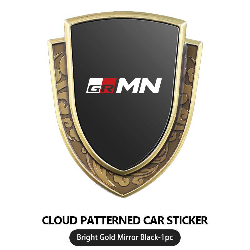 Car Styling 3D Shield Metal Emblem Badge Sticker Decoration Decal For Toyota GR MN Corolla Yaris Aygo Prius RAV4 Crown CHR Camry