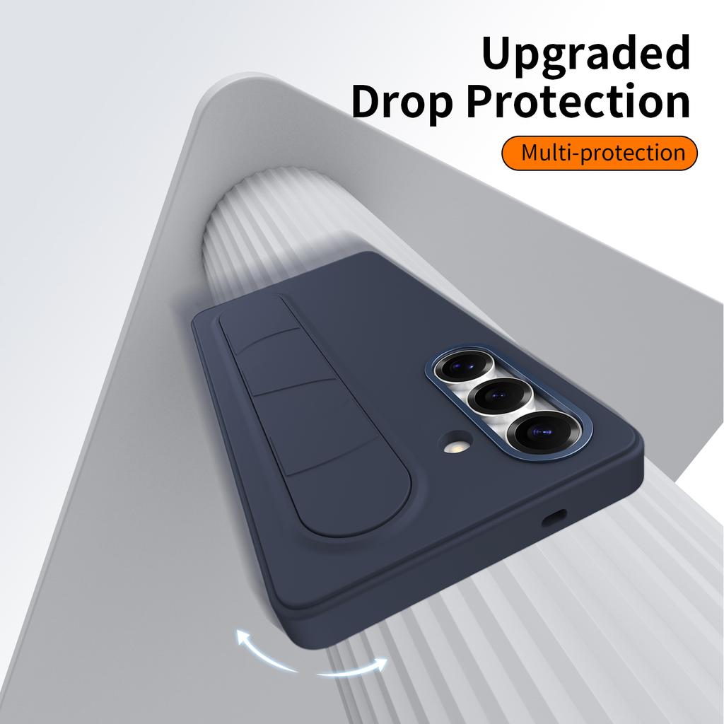 For Samsung Galaxy S25+ Case Smart Key Invisible Wristband Kickstand PC+Silicone Phone Cover