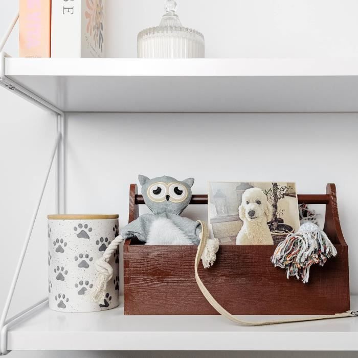 Boîte à Outils - Creative Deco - Marron - Bois de Pin Naturel - 34 x 18 x 20,5 cm - Multifonctionnelle