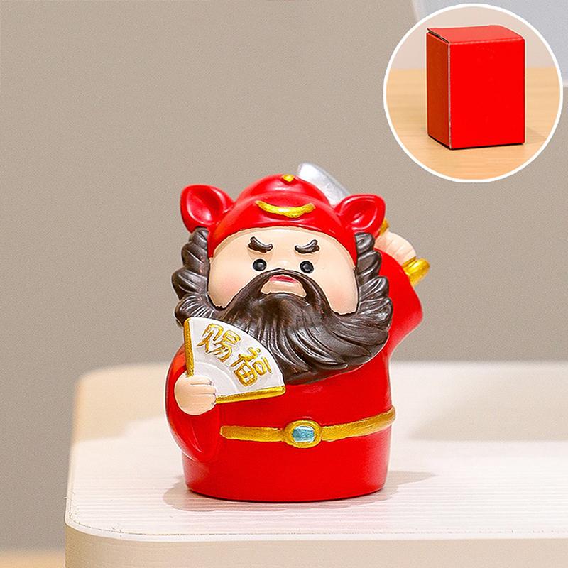 Cute God Of Wealth Ornaments Chinese Style Immortals Shentai Home Entry Workstations Office Desktops Emotional Stability Decor.