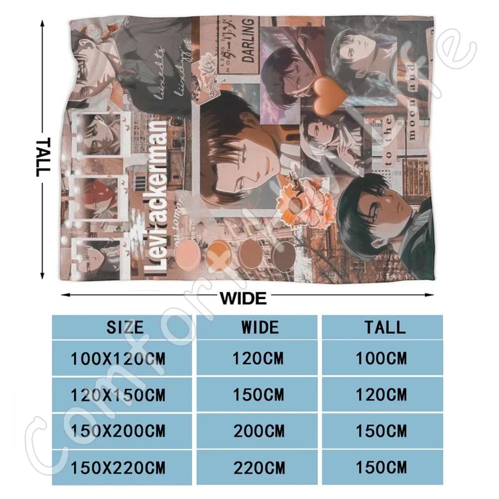 Levi Ackerman Blanket Ultra-Soft Lightweight Flannel Fleece Modern Throw Blanket for Home Office Travel 80X60 Inches Bed Spread