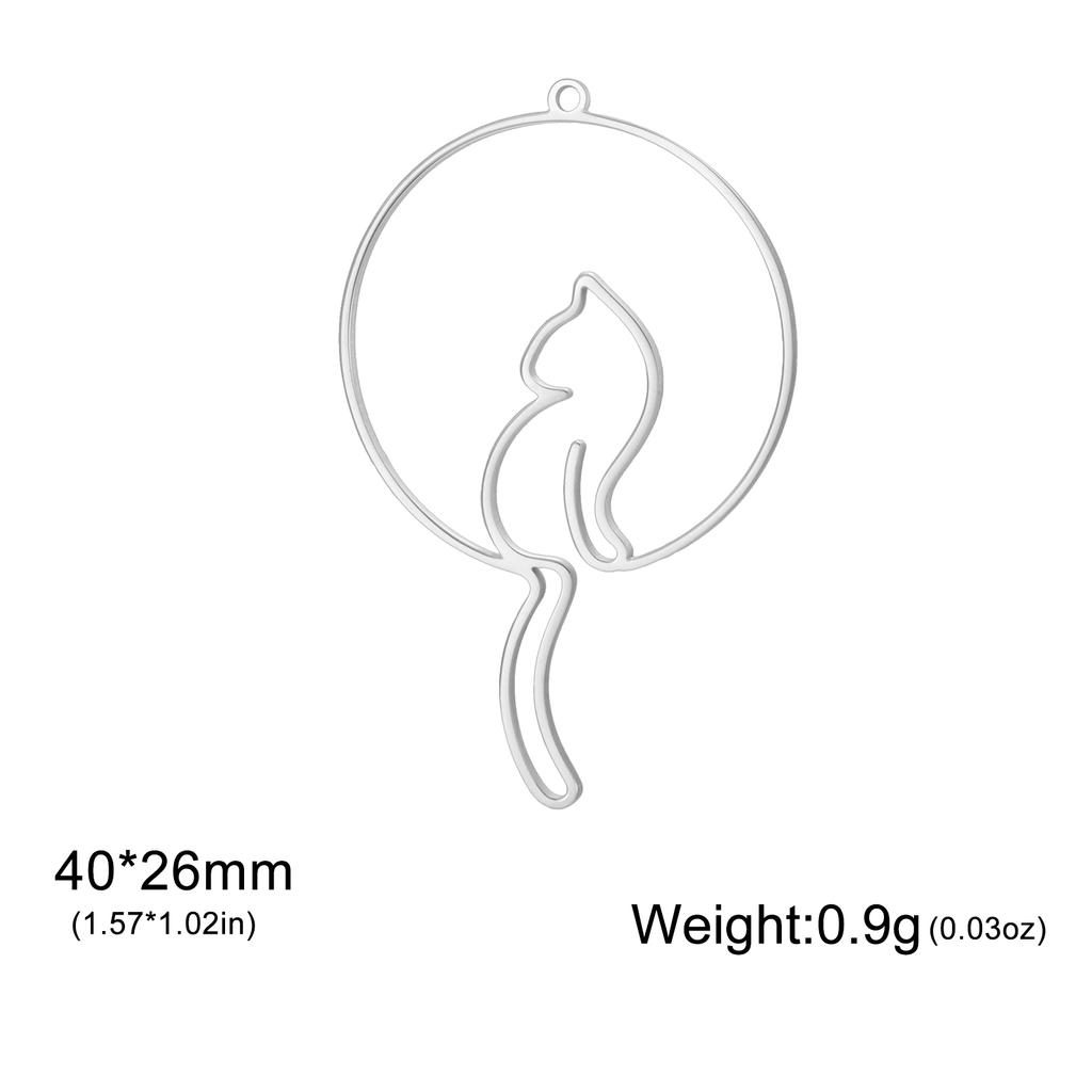 Teamer 3pcs/lot Pet Cat Pendant Gold Color Stainless Steel Kitten Animal Charms for Necklaces Earrings Jewelry Making Wholesale