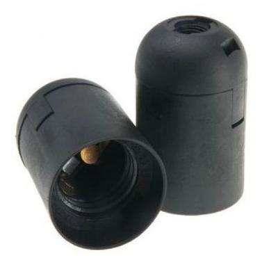 E27 Socket - 6 Thermoplastic Black D.3005