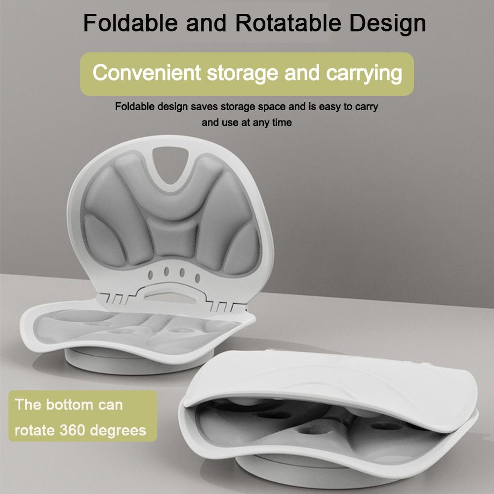 

Foldable Seat Pad Plastics Chair Pad Lumbar Protection Sitting Posture Seat Cushion Pregnant Women сірий