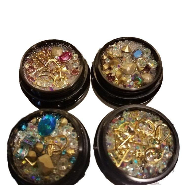 4cm Black Box Mixed Rhinestones for Nail Art - 12 Styles Available