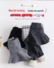 Girls' Winter Fleece-Lined Skirt Leggings - Thick Pure Cotton, Solid Colors, for Middle and Large Children