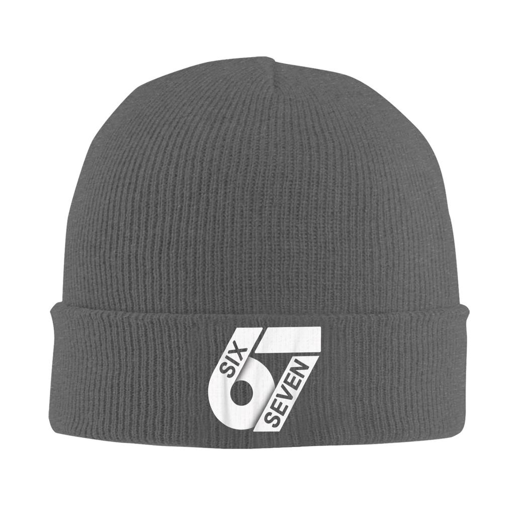 Fun Six Seven 6 7 Meme Design Knit Hat  Beanie Hats Gym Warm Soft Men Women Bonnet Hats Autumn Winter Design Casual Caps Gift