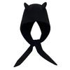 Lovely Devil Ear Knit Hat With Neck Wrap Breathable Pullover Hat For Women Daily Outfit and Outdoor Cycling Walking
