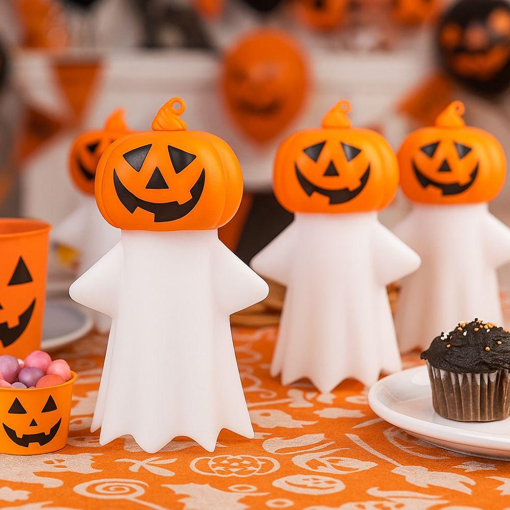 Portable Ghost Pumpkin Lamp Eye Protection LED Night Light Halloween Pumpkin Light  Home Decor