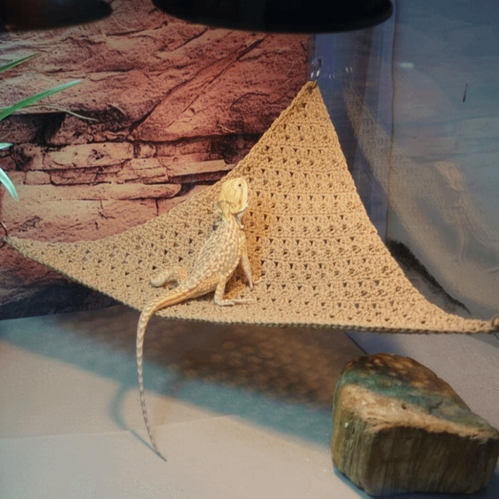 Suction Cup Lizard Hammock Hanging Reptile Mesh Hammock Pet Bed Swing  Pet Resting