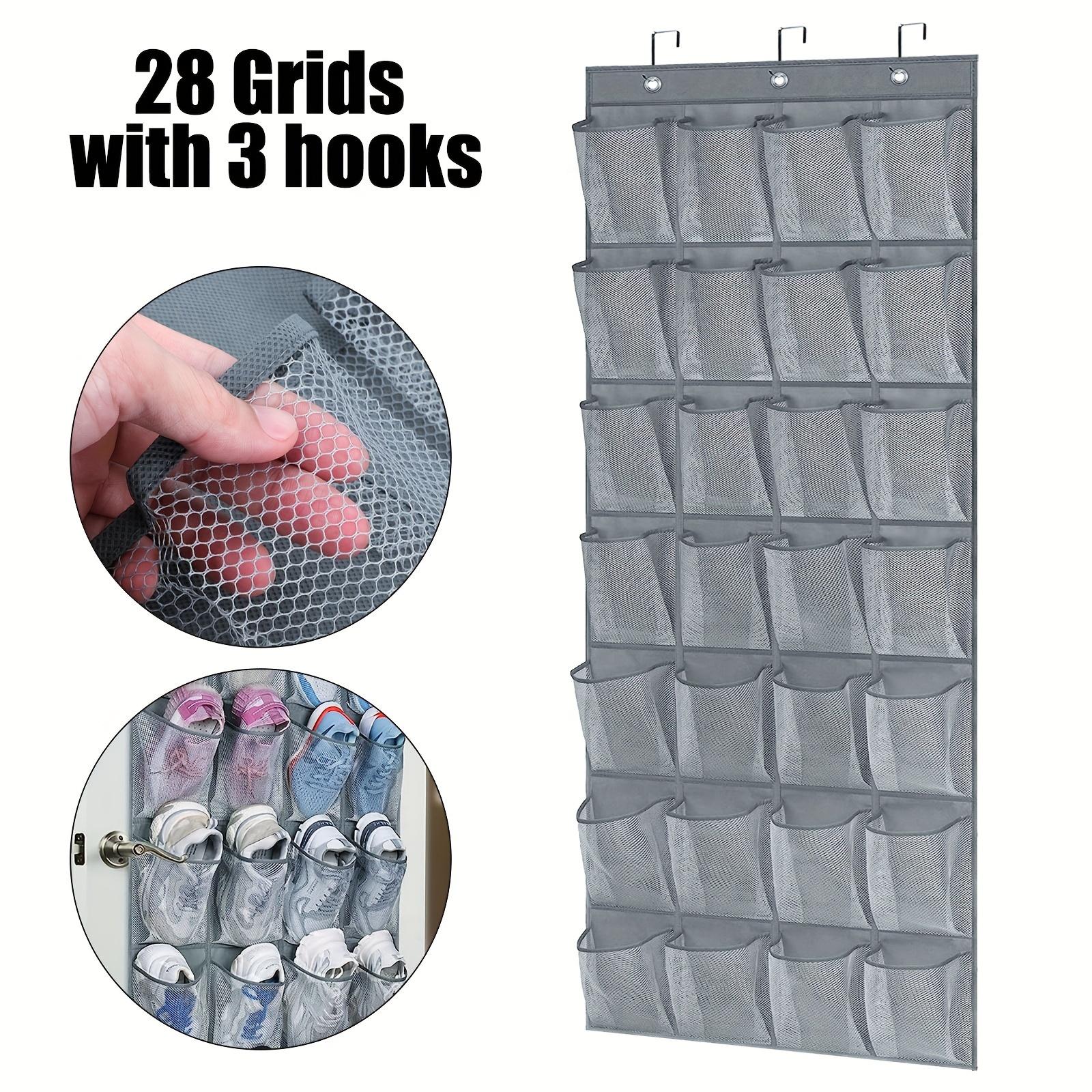 Over The Door Shoe Rack With 28 Large Mesh Pockets Hanging Shoe Organizer For Closet Hanging Shoe Rack Holder 3430₽