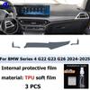For BMW Series 4 G22 G23 G26 2024-2025  Automotive interior center console protection sticker LCD display matte TPU protective