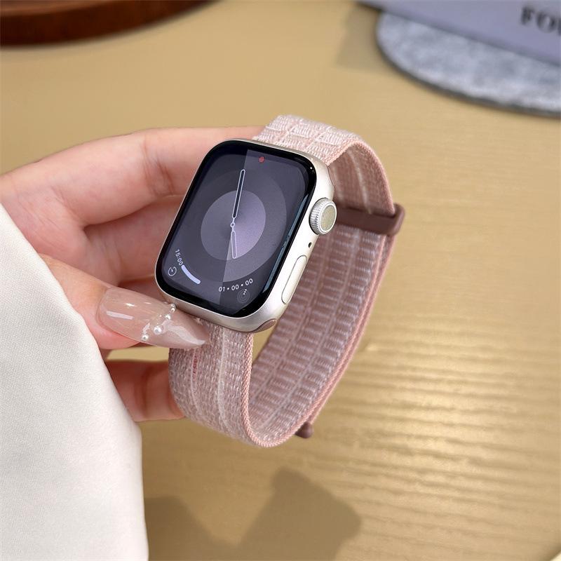 Compatible with Apple iWatch 11/10 Nylon Velcro Strap - Double Section Design