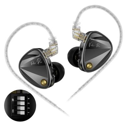 KZ Vader Pro In-Ear Monitor Kopfhörer, Triple Dynamic Driver IEM mit 4 Tuning-Schaltern, Voller Frequenz Stereo-Klangklarheit, Bequem