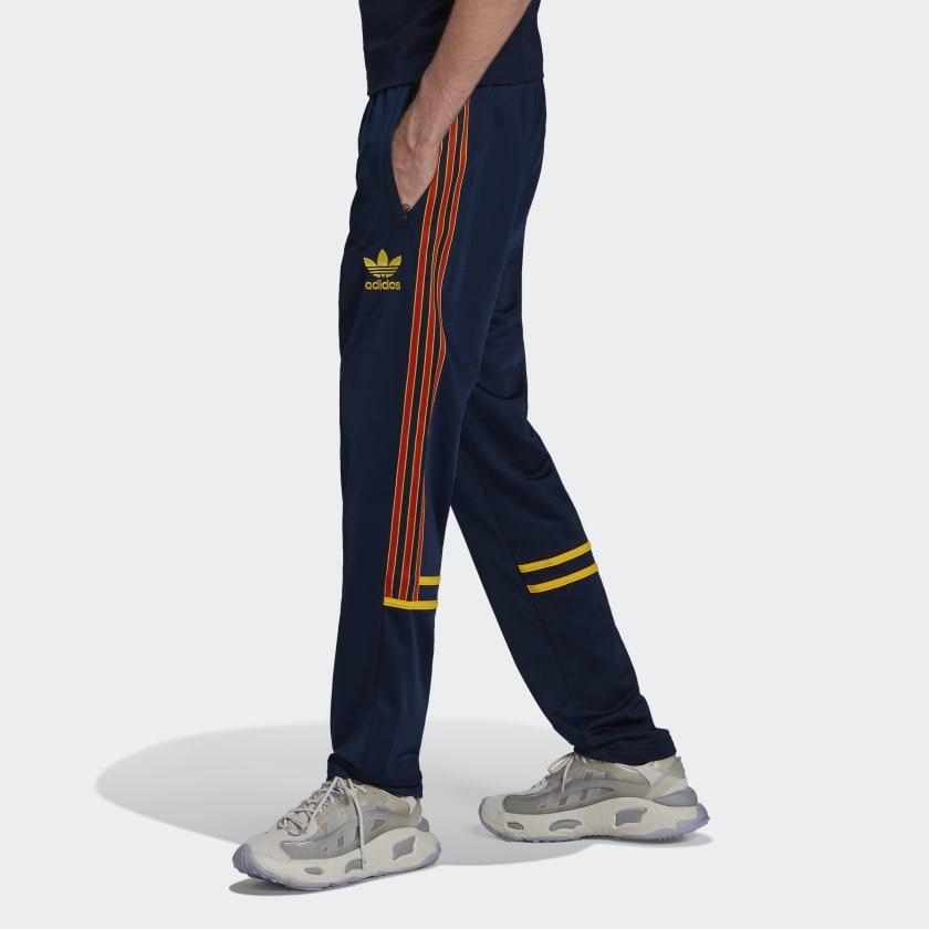 Adidas Originals Trefoil Printed Logo Striped Casual Pants Men Bottoms Blue HM4829