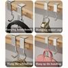 10pcs Non-Destructive Installation Table Hooks 360° Rotatable Desk Hooks Steel Hooks  Student Desk