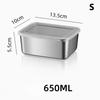 Stainless Steel Fresh-Keeping Box Equipped Vegetable Small Ingredient Box Sealed Lid Refrigerator Food Fresh-Keeping Fruit Box