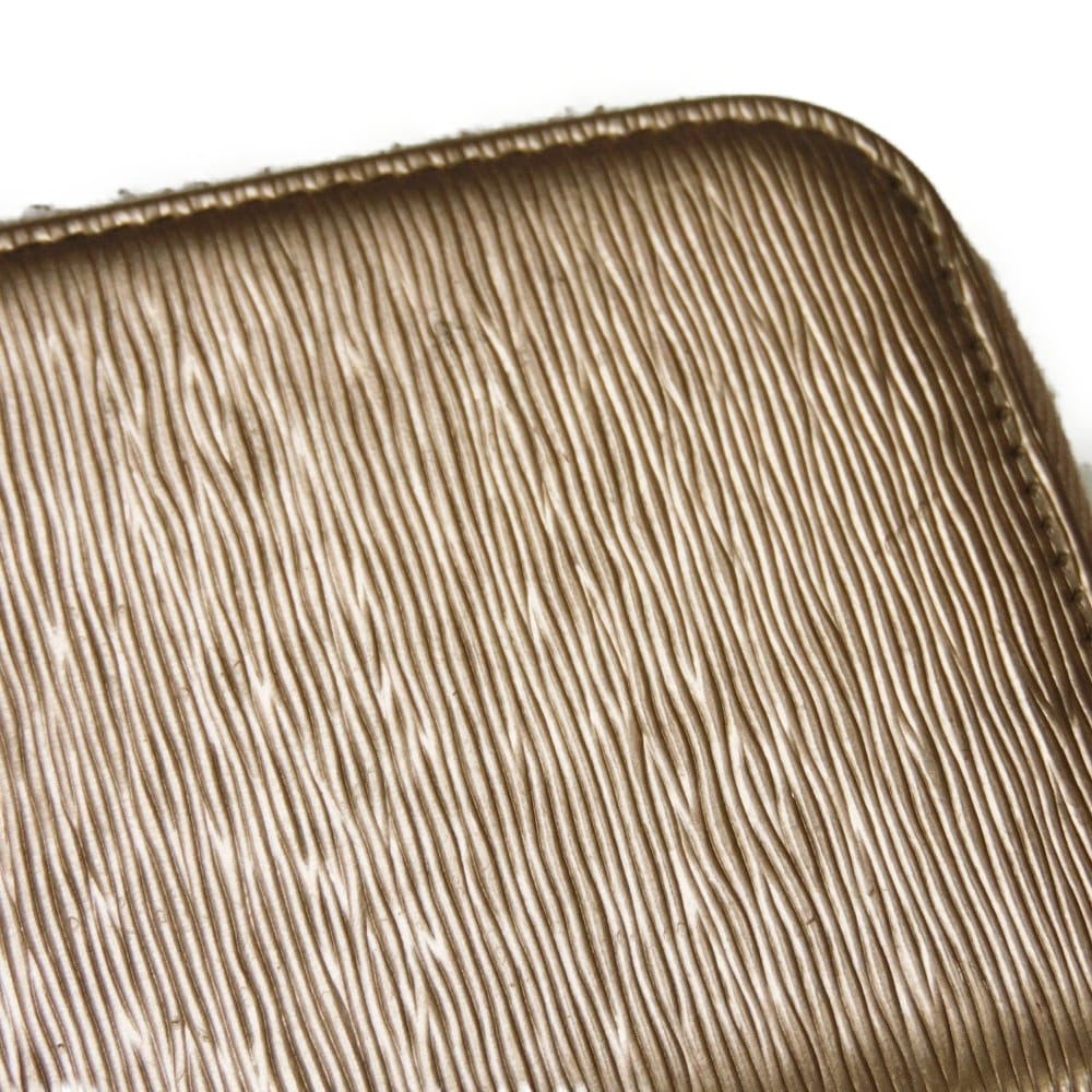 Used 11569 Vitello Move Coin Purse 1MM268 7943 Zip Around Compartment Card Case with Logo, Pink Gold, Women's from