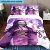 3PCS Vibrant Anime Characters 3pcs Bedding,Including 3PCS Duvet Cover And 2pcs Pillowcases Perfect for Christmas,Ideal for Bedroom, Dormitory