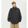 American Style 2025 Autumn Winter Unisex Loose Half-Zip Stand Collar Loose Couple Pullover Sweatshirt